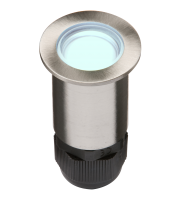 Knightsbridge Small Stainless  (Steel) Ground Fitting 4 x Blue LED (Steel)